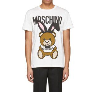 Moschino White Playboy Teddy Bear T-Shirt